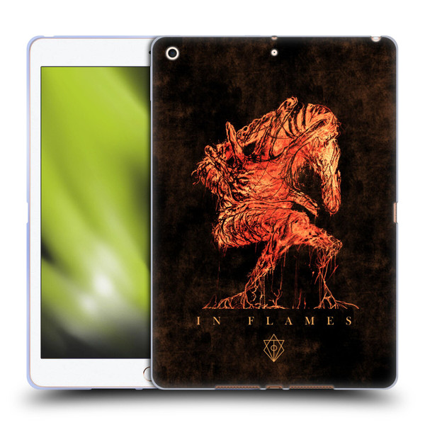 In Flames Metal Grunge Creature Soft Gel Case for Apple iPad 10.2 2019/2020/2021