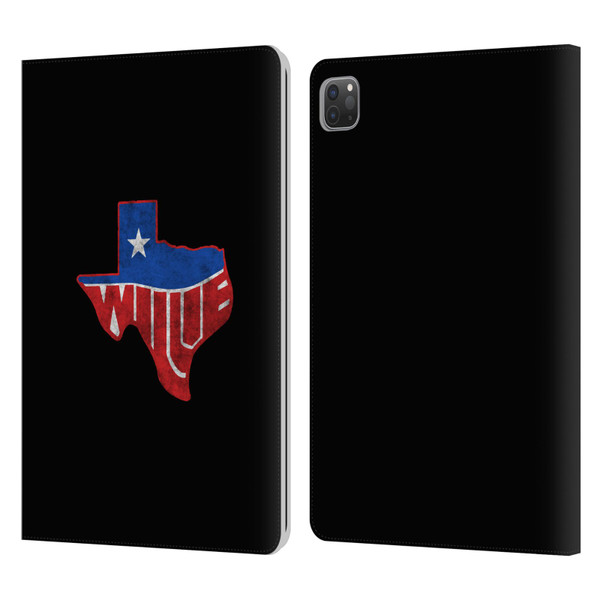 Willie Nelson Grunge Texas Leather Book Wallet Case Cover For Apple iPad Pro 11 2020 / 2021 / 2022