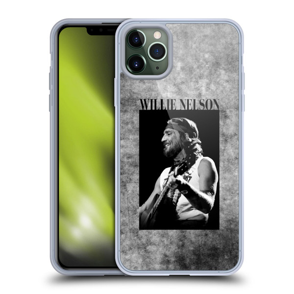 Willie Nelson Grunge Black And White Soft Gel Case for Apple iPhone 11 Pro Max