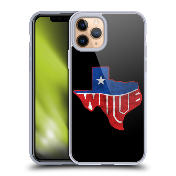 Willie Nelson Grunge Texas Soft Gel Case for Apple iPhone 11 Pro