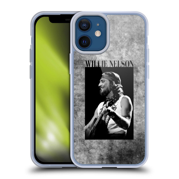 Willie Nelson Grunge Black And White Soft Gel Case for Apple iPhone 12 Mini