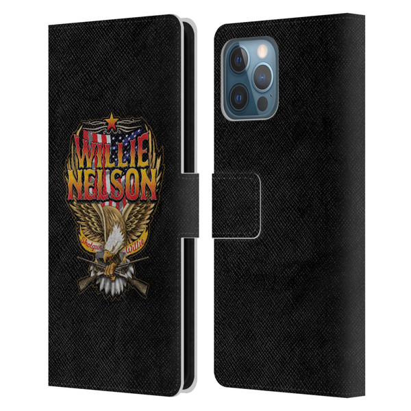 Willie Nelson Grunge Eagle Leather Book Wallet Case Cover For Apple iPhone 12 Pro Max