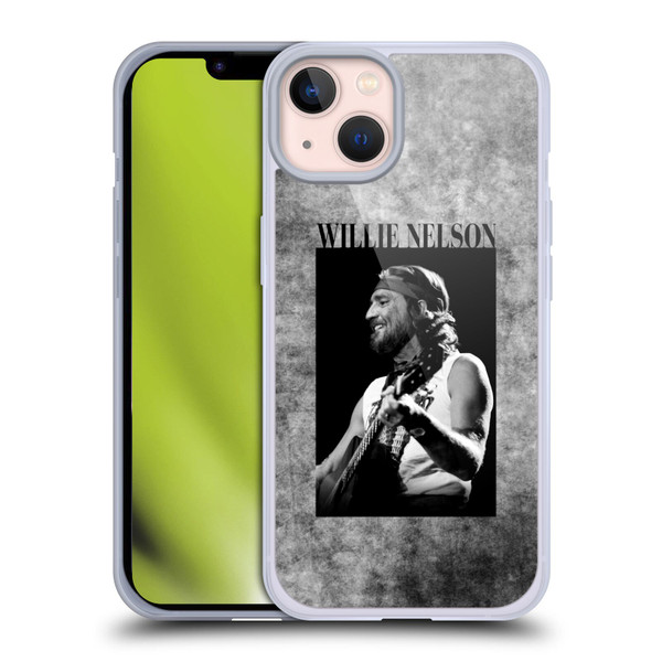 Willie Nelson Grunge Black And White Soft Gel Case for Apple iPhone 13