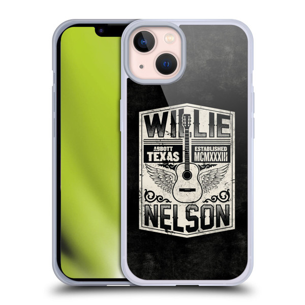 Willie Nelson Grunge Flying Guitar Soft Gel Case for Apple iPhone 13