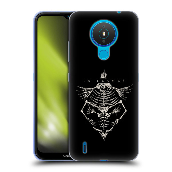 In Flames Metal Grunge Jesterhead Bones Soft Gel Case for Nokia 1.4