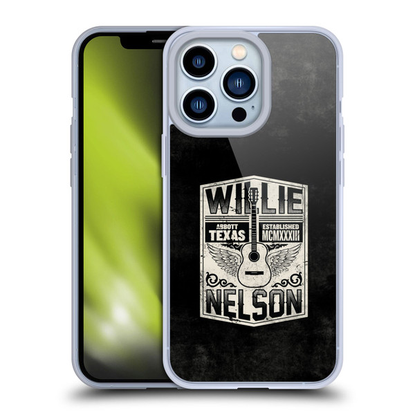 Willie Nelson Grunge Flying Guitar Soft Gel Case for Apple iPhone 13 Pro