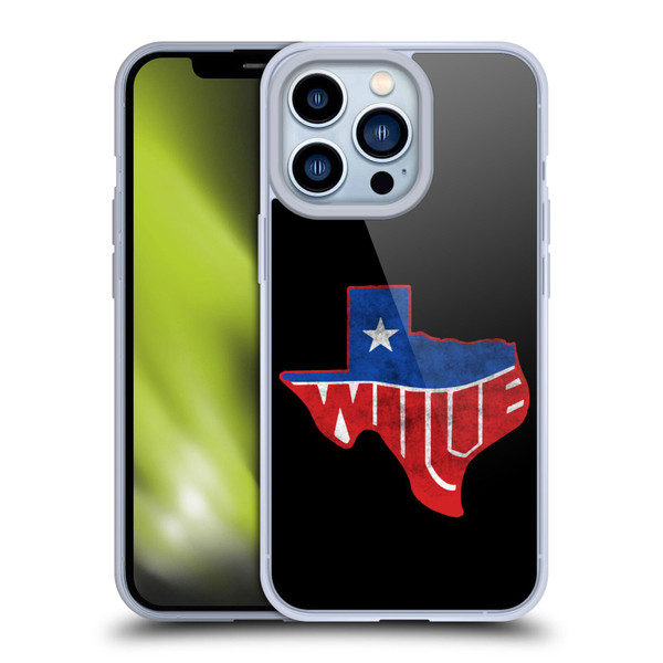 Willie Nelson Grunge Texas Soft Gel Case for Apple iPhone 13 Pro