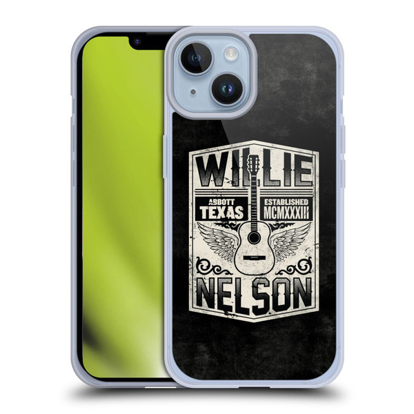 Willie Nelson Grunge Flying Guitar Soft Gel Case for Apple iPhone 14