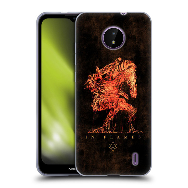 In Flames Metal Grunge Creature Soft Gel Case for Nokia C10 / C20
