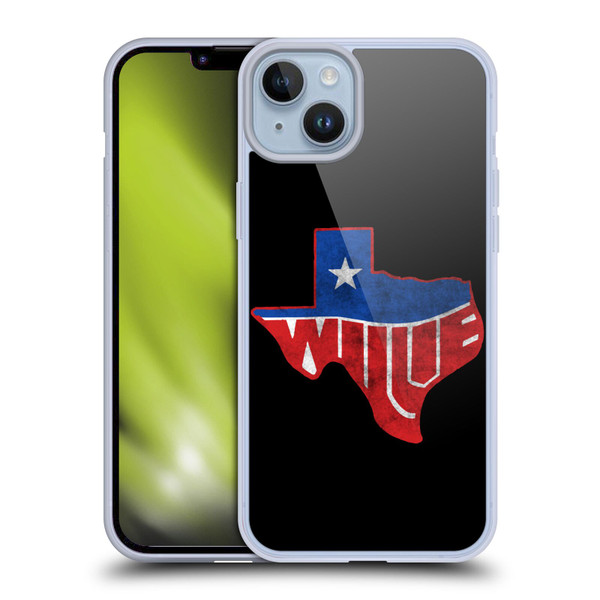 Willie Nelson Grunge Texas Soft Gel Case for Apple iPhone 14 Plus