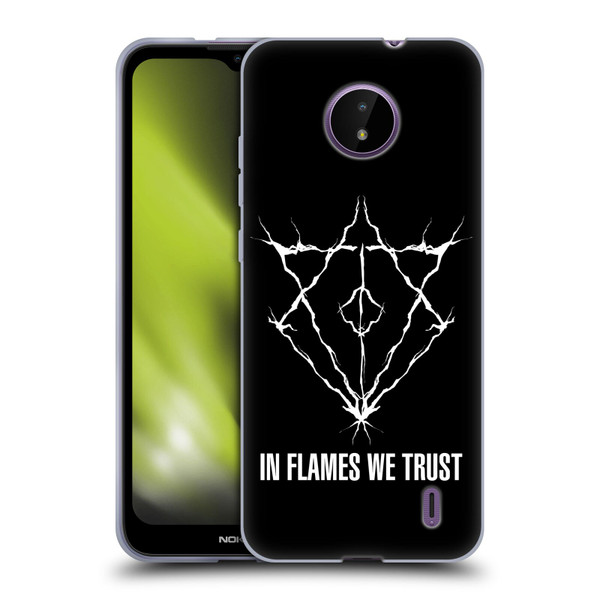 In Flames Metal Grunge Jesterhead Logo Soft Gel Case for Nokia C10 / C20