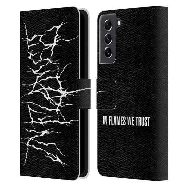 In Flames Metal Grunge Metal Logo Leather Book Wallet Case Cover For Samsung Galaxy S21 FE 5G