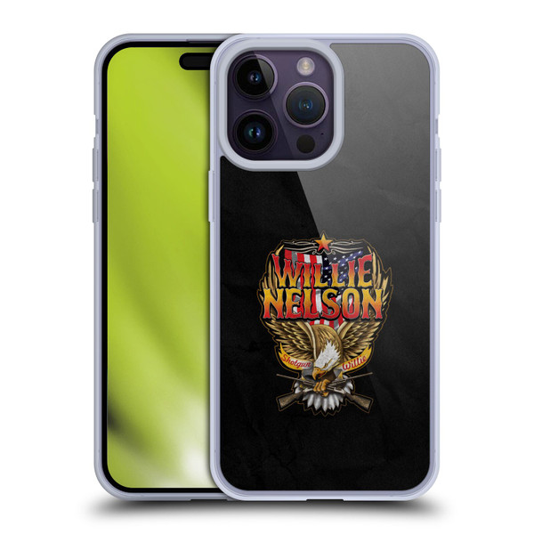 Willie Nelson Grunge Eagle Soft Gel Case for Apple iPhone 14 Pro Max
