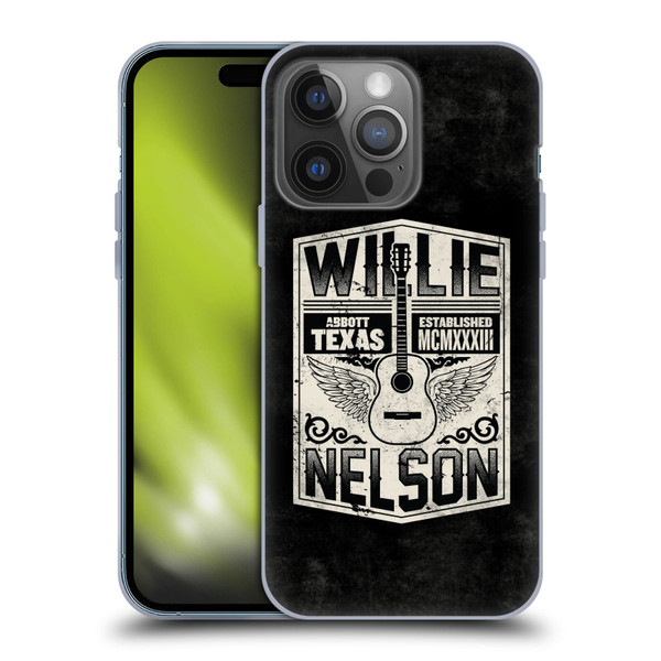 Willie Nelson Grunge Flying Guitar Soft Gel Case for Apple iPhone 14 Pro