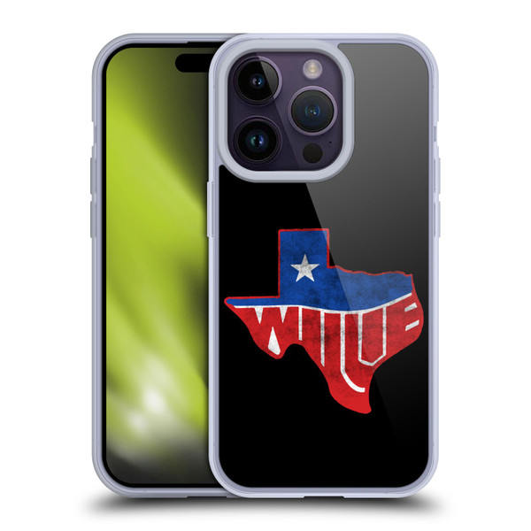 Willie Nelson Grunge Texas Soft Gel Case for Apple iPhone 14 Pro