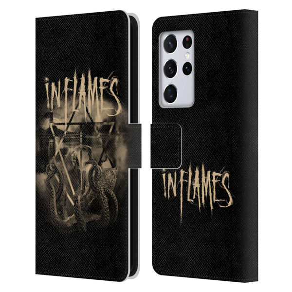 In Flames Metal Grunge Octoflames Leather Book Wallet Case Cover For Samsung Galaxy S21 Ultra 5G