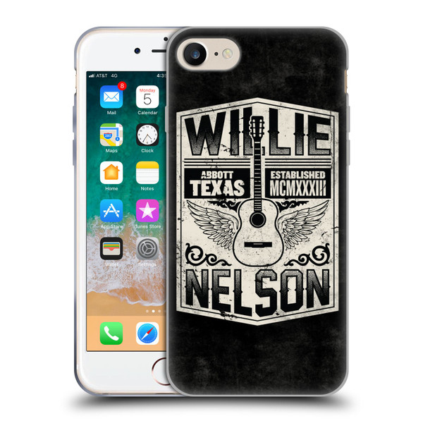 Willie Nelson Grunge Flying Guitar Soft Gel Case for Apple iPhone 7 / 8 / SE 2020 & 2022