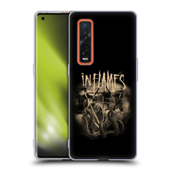 In Flames Metal Grunge Octoflames Soft Gel Case for OPPO Find X2 Pro 5G