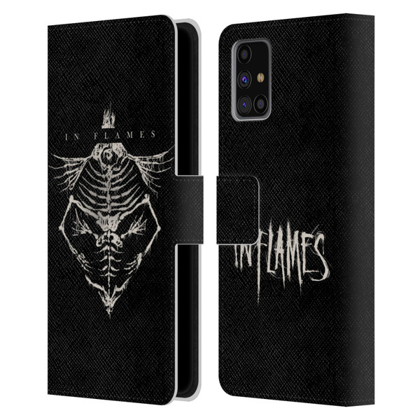 In Flames Metal Grunge Jesterhead Bones Leather Book Wallet Case Cover For Samsung Galaxy M31s (2020)