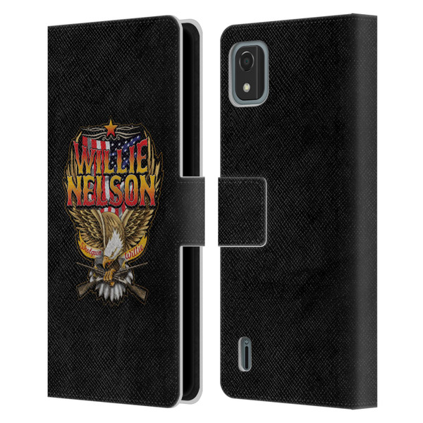 Willie Nelson Grunge Eagle Leather Book Wallet Case Cover For Nokia C2 2nd Edition