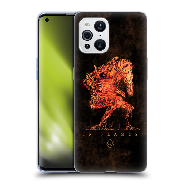 In Flames Metal Grunge Creature Soft Gel Case for OPPO Find X3 / Pro