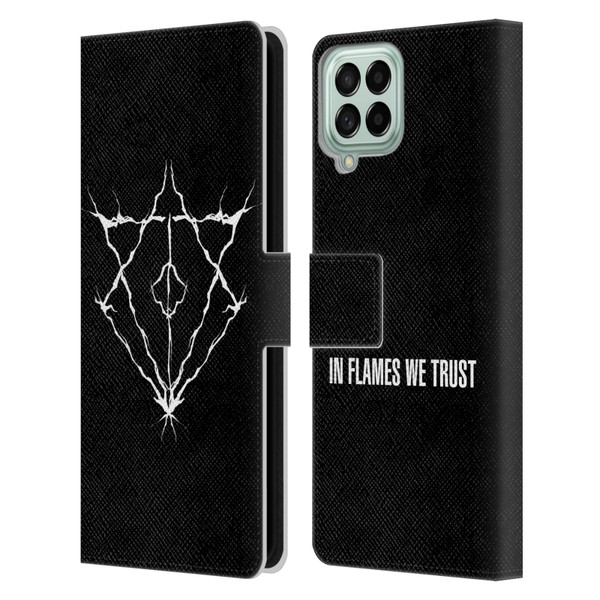 In Flames Metal Grunge Jesterhead Logo Leather Book Wallet Case Cover For Samsung Galaxy M33 (2022)