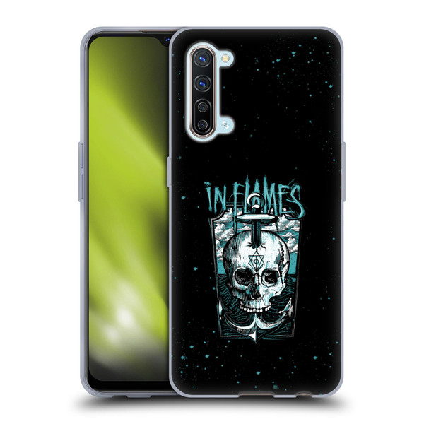 In Flames Metal Grunge Anchor Skull Soft Gel Case for OPPO Find X2 Lite 5G