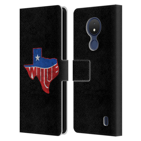 Willie Nelson Grunge Texas Leather Book Wallet Case Cover For Nokia C21