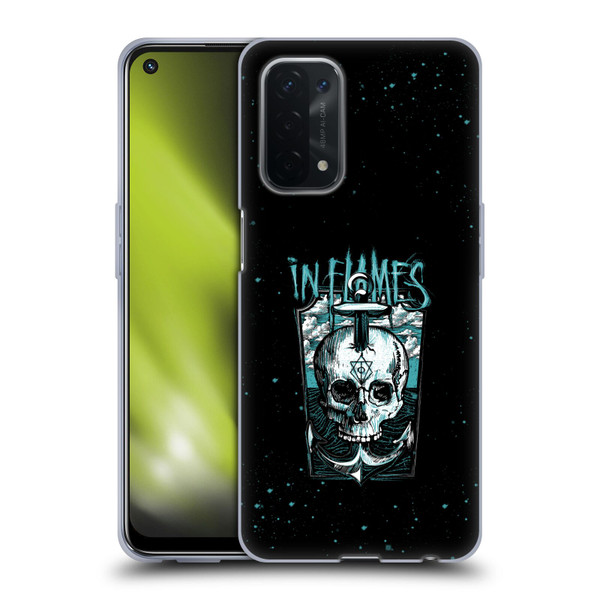 In Flames Metal Grunge Anchor Skull Soft Gel Case for OPPO A54 5G