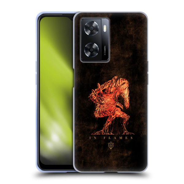 In Flames Metal Grunge Creature Soft Gel Case for OPPO A57s