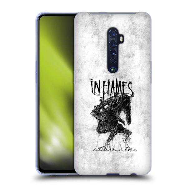 In Flames Metal Grunge Big Creature Soft Gel Case for OPPO Reno 2