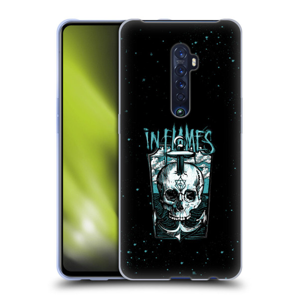 In Flames Metal Grunge Anchor Skull Soft Gel Case for OPPO Reno 2