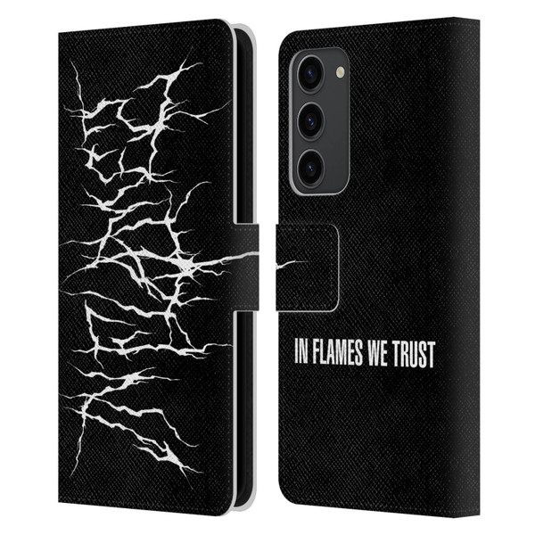 In Flames Metal Grunge Metal Logo Leather Book Wallet Case Cover For Samsung Galaxy S23+ 5G