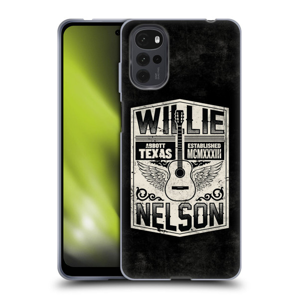 Willie Nelson Grunge Flying Guitar Soft Gel Case for Motorola Moto G22