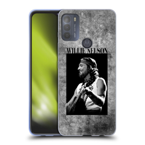 Willie Nelson Grunge Black And White Soft Gel Case for Motorola Moto G50