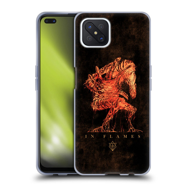 In Flames Metal Grunge Creature Soft Gel Case for OPPO Reno4 Z 5G