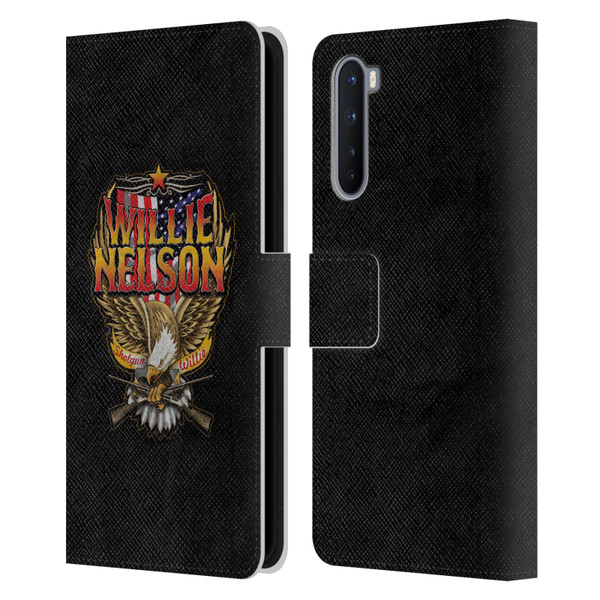 Willie Nelson Grunge Eagle Leather Book Wallet Case Cover For OnePlus Nord 5G