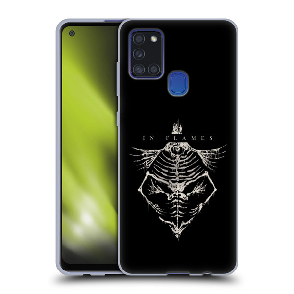 In Flames Metal Grunge Jesterhead Bones Soft Gel Case for Samsung Galaxy A21s (2020)
