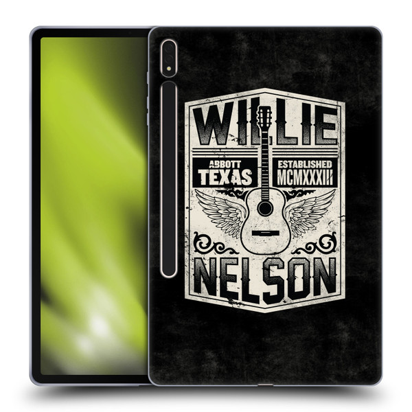 Willie Nelson Grunge Flying Guitar Soft Gel Case for Samsung Galaxy Tab S8 Plus