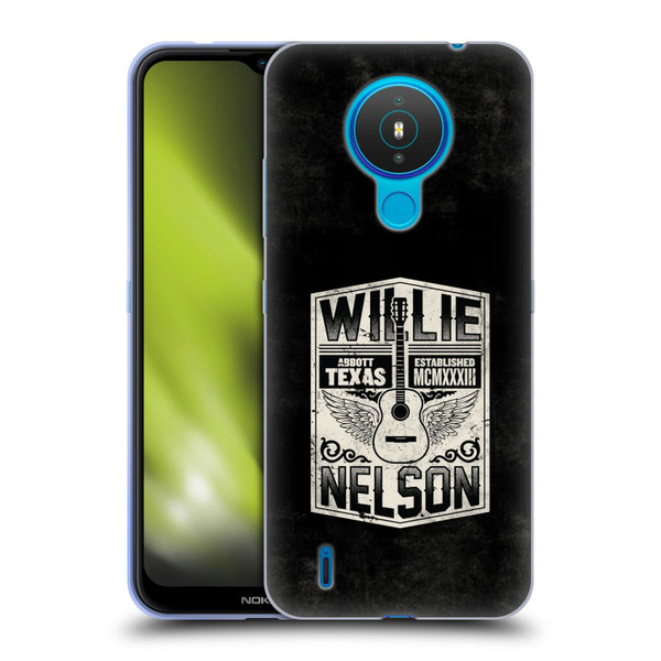 Willie Nelson Grunge Flying Guitar Soft Gel Case for Nokia 1.4