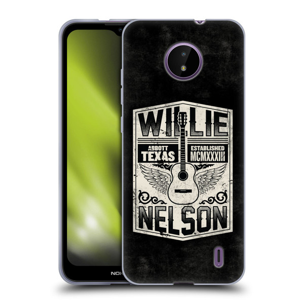 Willie Nelson Grunge Flying Guitar Soft Gel Case for Nokia C10 / C20