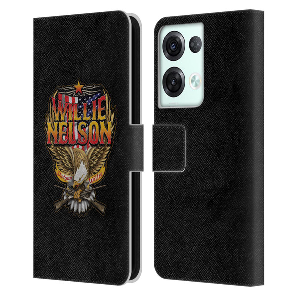 Willie Nelson Grunge Eagle Leather Book Wallet Case Cover For OPPO Reno8 Pro