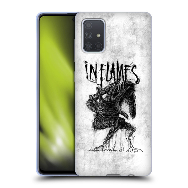 In Flames Metal Grunge Big Creature Soft Gel Case for Samsung Galaxy A71 (2019)