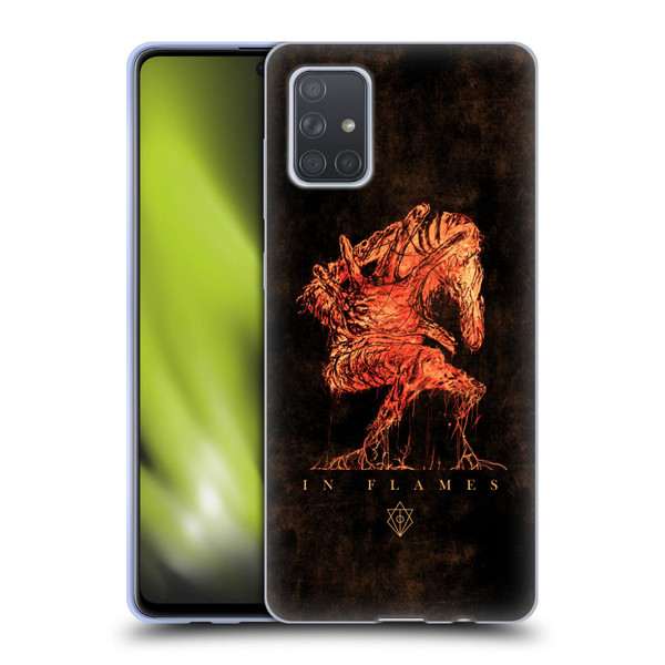 In Flames Metal Grunge Creature Soft Gel Case for Samsung Galaxy A71 (2019)