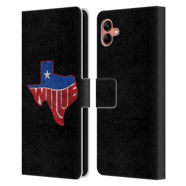 Willie Nelson Grunge Texas Leather Book Wallet Case Cover For Samsung Galaxy A04 (2022)
