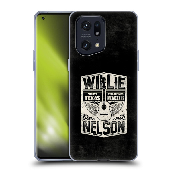 Willie Nelson Grunge Flying Guitar Soft Gel Case for OPPO Find X5 Pro