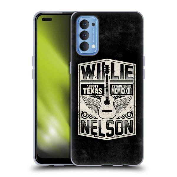 Willie Nelson Grunge Flying Guitar Soft Gel Case for OPPO Reno 4 5G