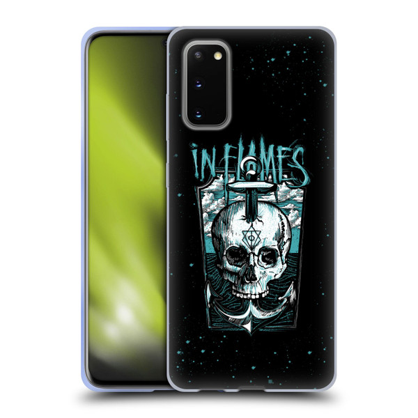In Flames Metal Grunge Anchor Skull Soft Gel Case for Samsung Galaxy S20 / S20 5G