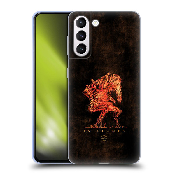 In Flames Metal Grunge Creature Soft Gel Case for Samsung Galaxy S21+ 5G
