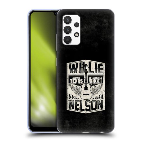 Willie Nelson Grunge Flying Guitar Soft Gel Case for Samsung Galaxy A32 (2021)